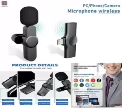  K8 YouTube Wireless Mic Plug & Play Type C Collar Mic Support Android-IOS Microphone